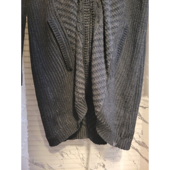 Eddie Bauer Sweater Zip Cotton Long Cardigan Womens L Grandma Preppy Teacher - Picture 12 of 16